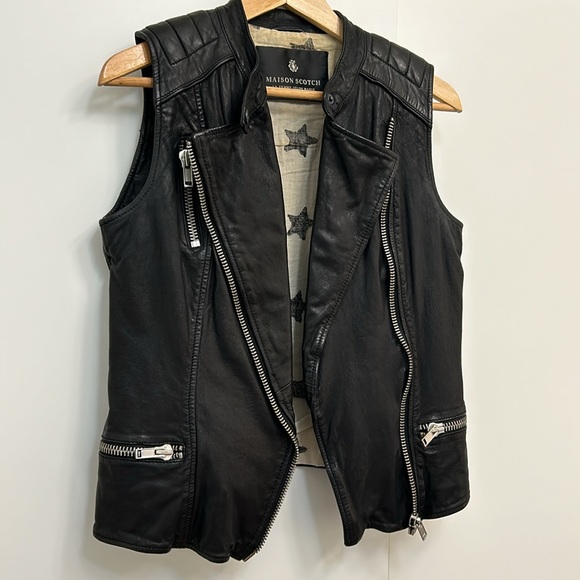 MAISON SCOTCH LEATHER VEST - Picture 3 of 7